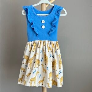 ⭐️⭐️ PICK 5 / $20 Eleanor Rose Toddler Dress with Giraffe Print Size 3-4
